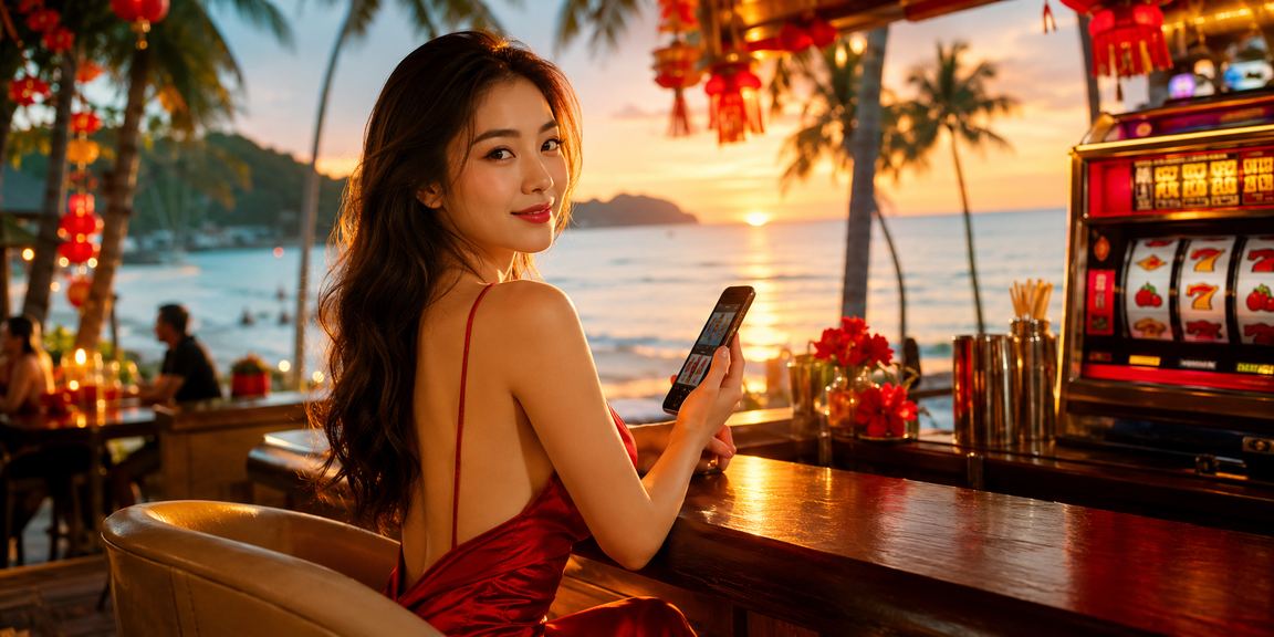 Bàn cược casino Việt Nam với giao diện hiện đại và ánh sáng neon lung linh
